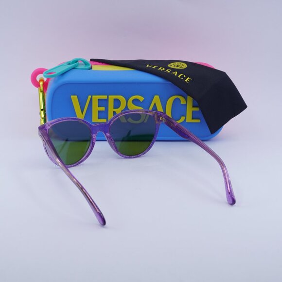 Versace Kids VK4427U 53734V Sunglasses Lilac Cat Eye Frame, Grey Lenses - Picture 10 of 11